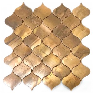 Metalvægfliser Backsplash Lyktetel Antik messing Kobber Mosaik Tile