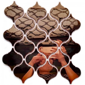 Nyt design vægflise rustfrit stål lanterne form Mosaic fliser til køkken backsplash